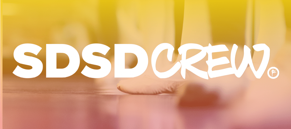 SDSD Crew Logo over Ballet Dancer Feet